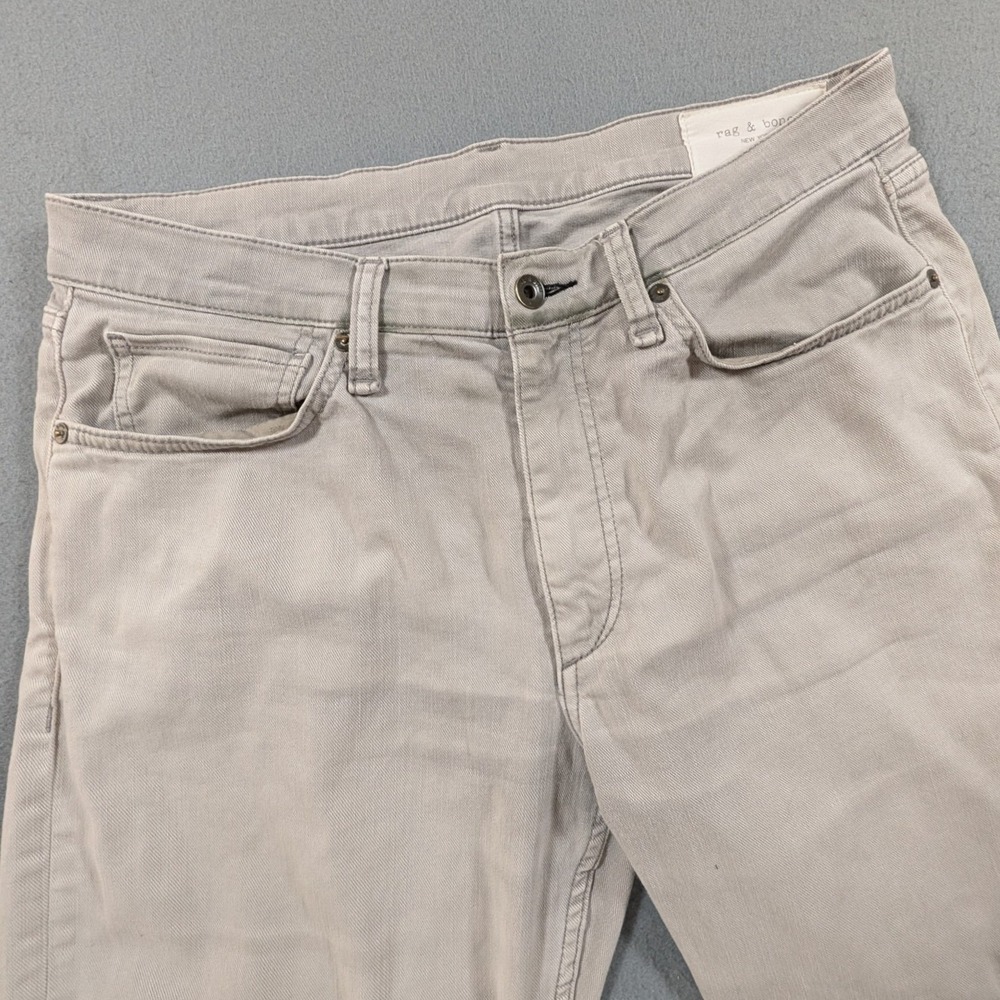 Rag & Bone Fit 2 Slim Jeans Mens 32x32 Light Khaki Grey Denim Pants